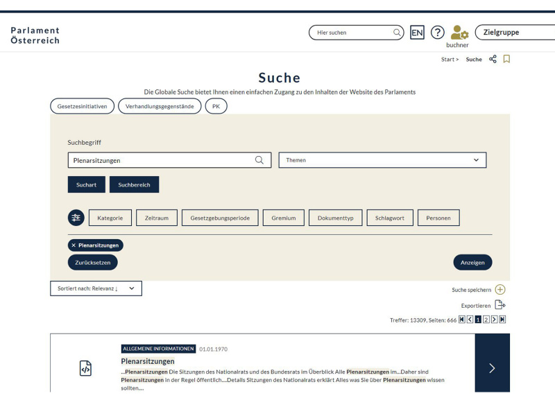 Hilfe zur Suche - Screenshot
