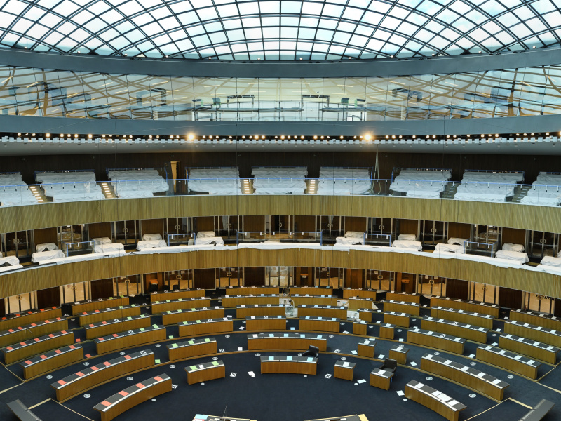 Parlamentgebäude während der Sanierung - Nationalratssitzungssaal