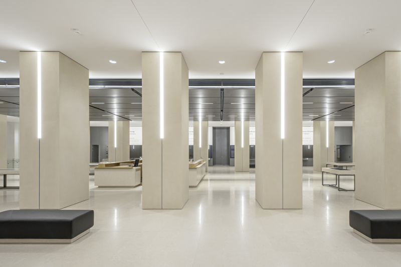 Blick in das neue Besucherzentrum Agora