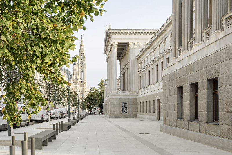 Aufnahme der neu gestalteten Rückseite des Parlaments