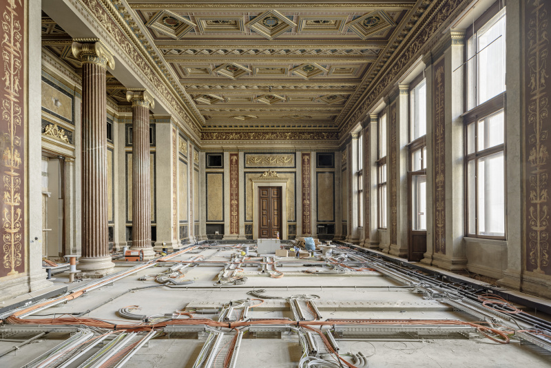 Installationsarbeiten im Bundesratssaal