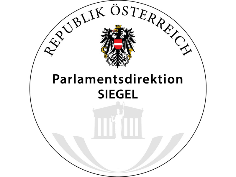Digitales Siegel der Parlamentsdirektion