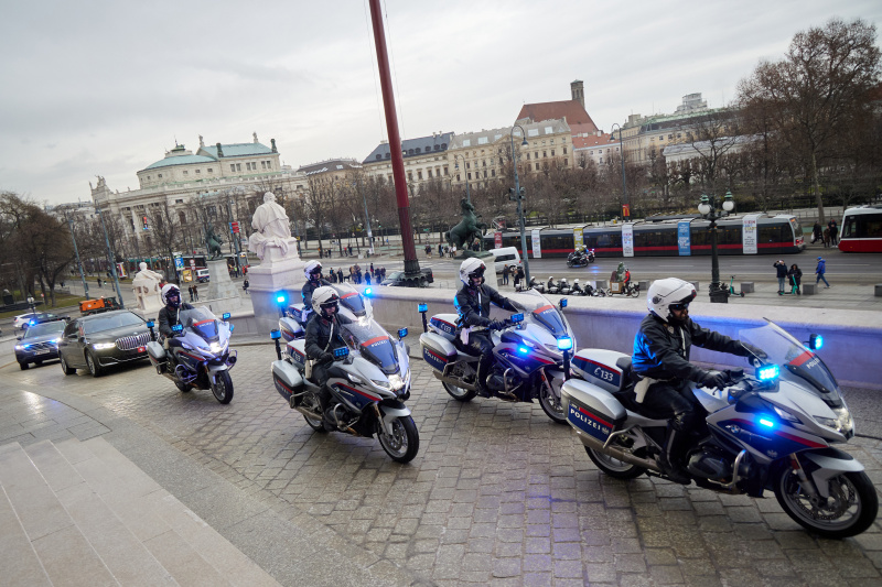 Ankunft des Schweizer Bundespräsidenten Alain Berset