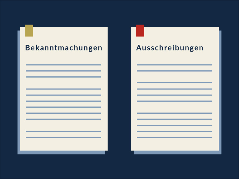 Bekanntmachungen - Ausschreibungen