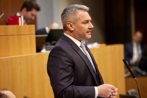 Rede von Bundeskanzler Karl Nehammer (ÖVP)