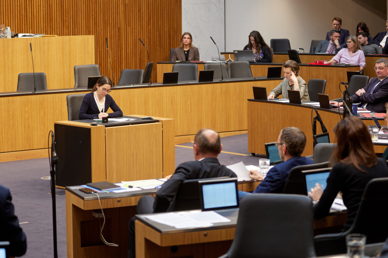 Stenograph:in im Sitzungssaal