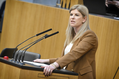 Am Rednerpult: Nationalratsabgeordnete Tanja Graf (ÖVP)