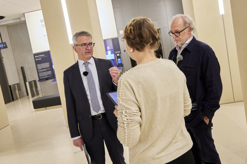 Von links: Parlamentsvizedirektor Alexis Wintoniak, András Pálffy Architektenbüro Jabornegg & Pálffy, Tatjana Lukáš Moderation