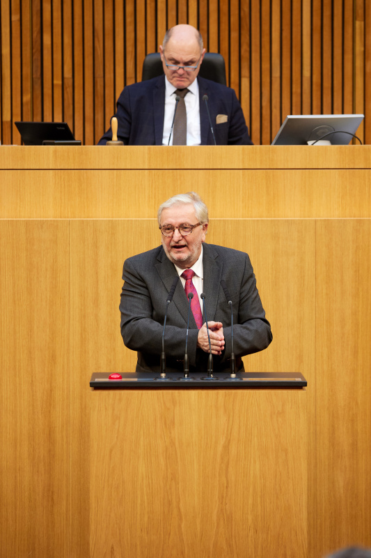 Am Redner:innenpult Nationalratsabgeordneter Christoph Matznetter (SPÖ)