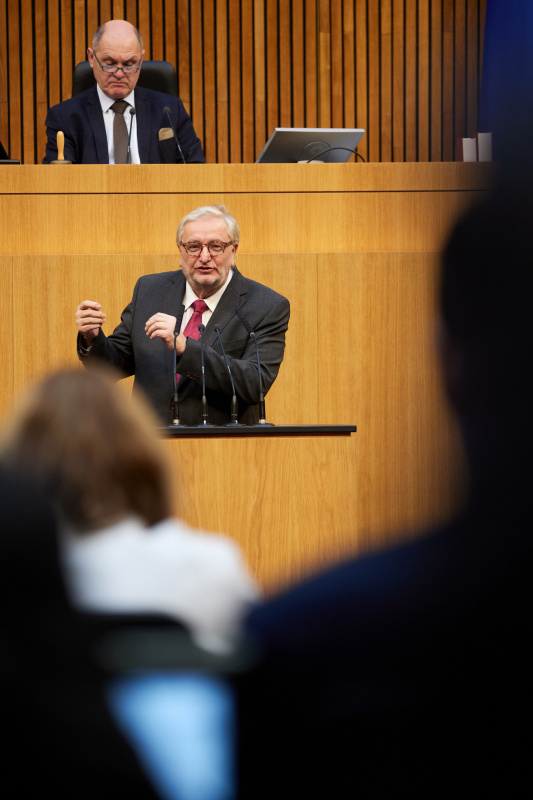 Am Redner:innenpult Nationalratsabgeordneter Christoph Matznetter (SPÖ)