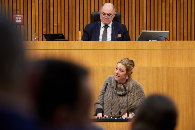 Am Redner:innenpult Nationalratsabgeordnete Katharina Kucharowits (SPÖ)