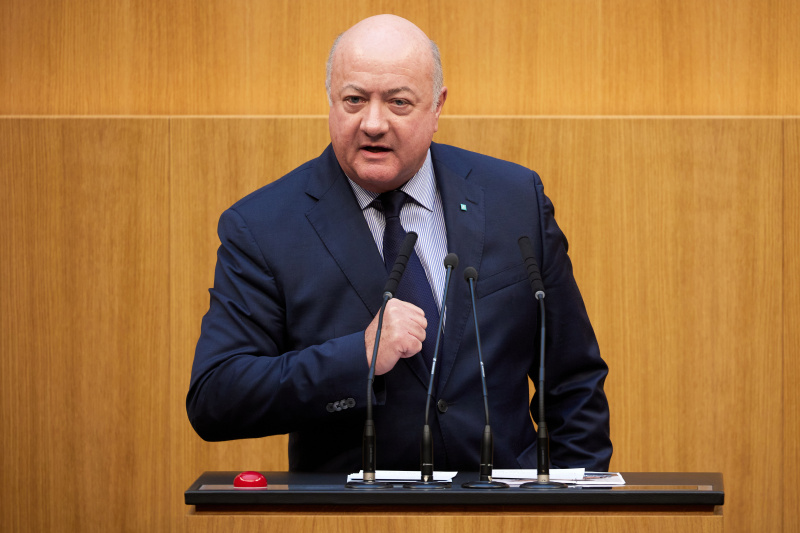 Am Redner:innenpult Nationalratsabgeordneter Christian Stocker (ÖVP)