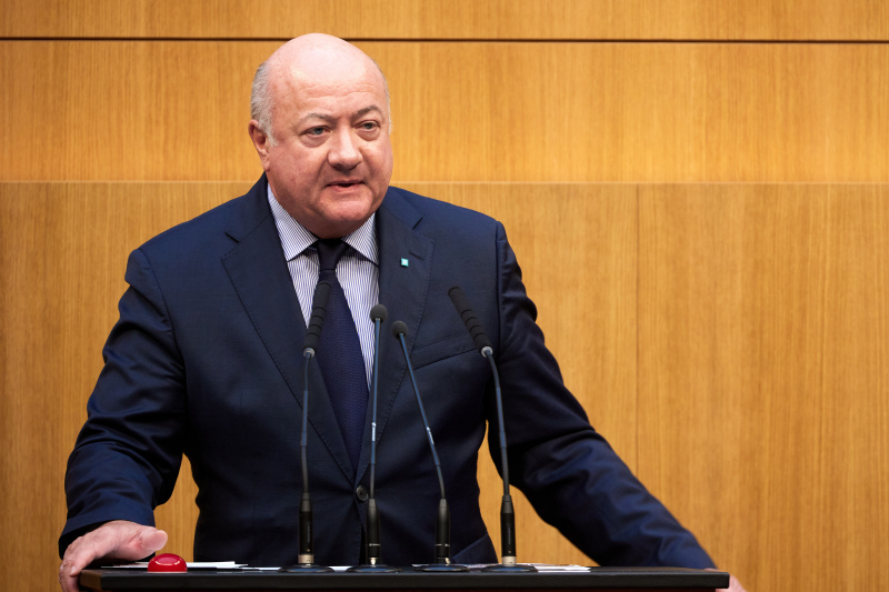 Am Redner:innenpult Nationalratsabgeordneter Christian Stocker (ÖVP)