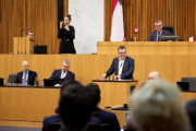 Am Redner:innenpult Nationalratsabgeordneter Markus Koza (GRÜNE)