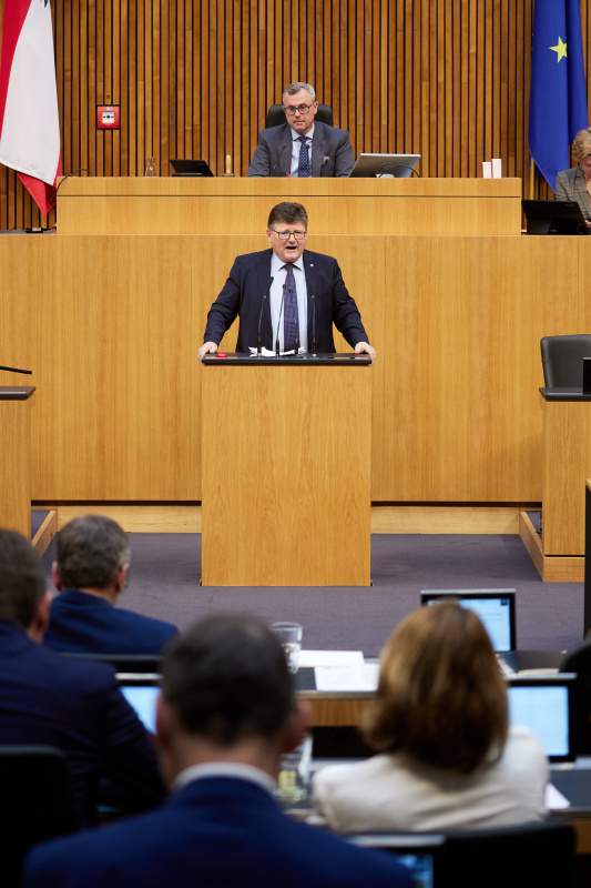 Am Redner:innenpult Nationalratsabgeordneter Rainer Wimmer (SPÖ)