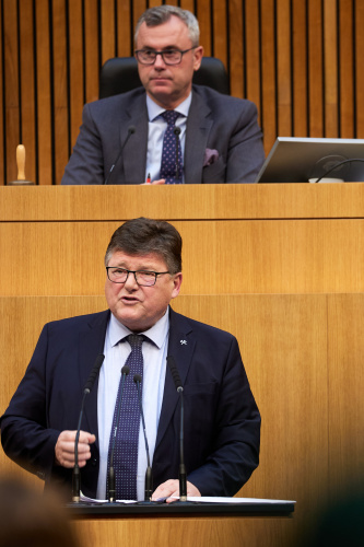 Am Redner:innenpult Nationalratsabgeordneter Rainer Wimmer (SPÖ)