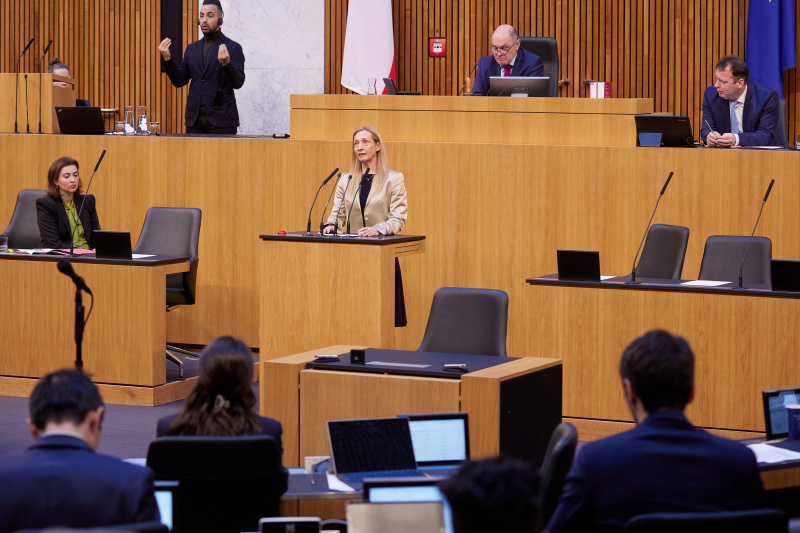 Am Redner:innenpult Nationalratsabgeordnete Agnes Sirkka Prammer (GRÜNE)