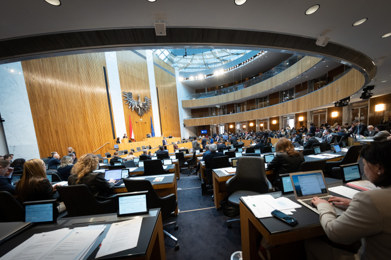 Blick Richtung Sitzungsteilnehmer:innen