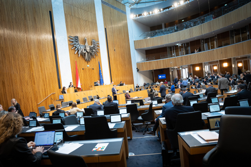Blick Richtung Sitzungsteilnehmer:innen