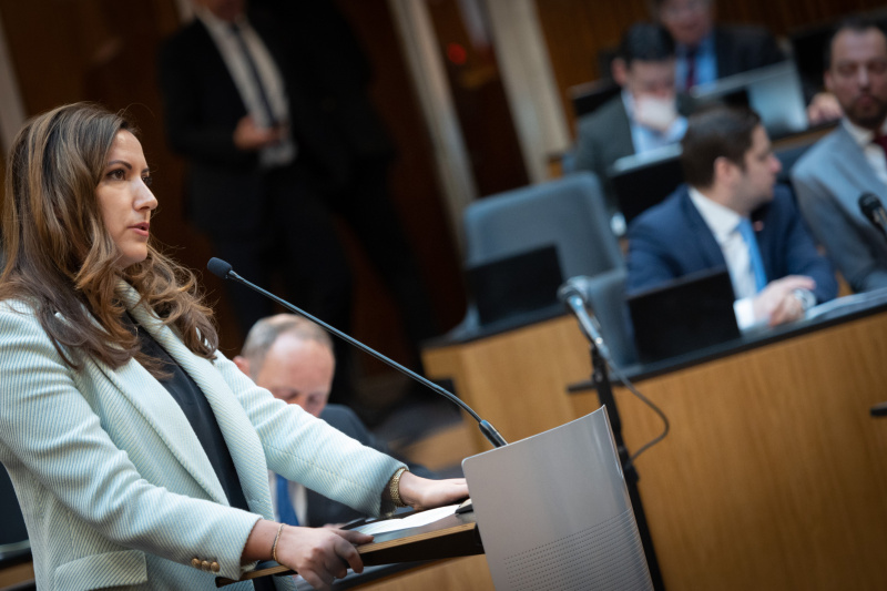 Nationalratsabgeordnete Petra Steger (FPÖ)  am Rednerpult
