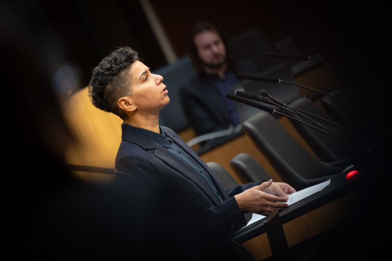 Nationalratsabgeordnete Faika El-Nagashi (GRÜNE) am Rednerpult