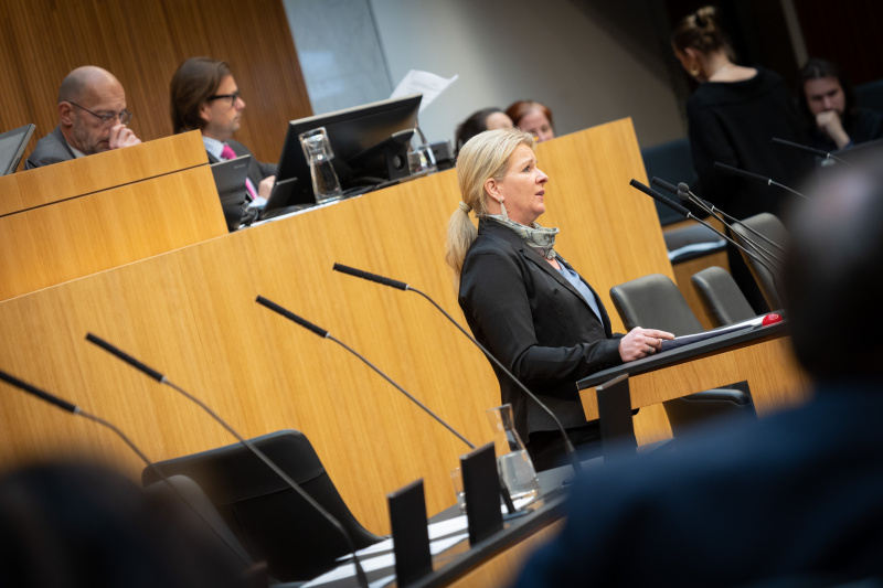 Nationalratsabgeordnete Irene Neumann-Hartberger (ÖVP) am Rednerpult