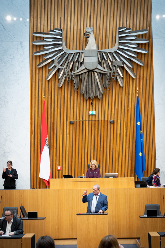 Nationalratsabgeordneter Dietmar Keck (SPÖ) am Rednerpult