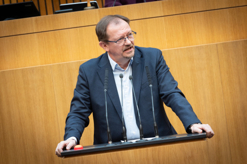 Nationalratsabgeordneter Rudolf Silvan (SPÖ) am Rednerpult