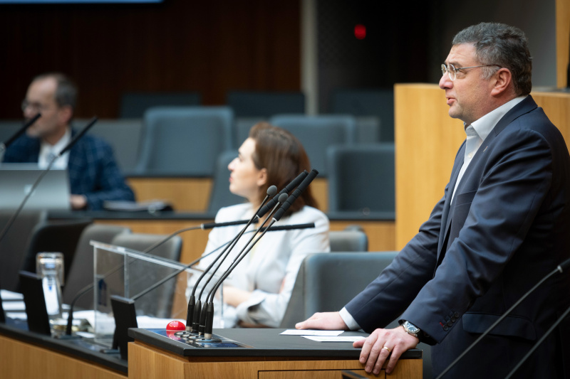 Nationalratsabgeordneter Jörg Leichtfried (SPÖ) am Rednerpult