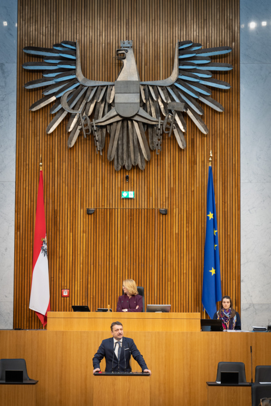 Nationalratsabgeordneter Klaus Fürlinger (ÖVP) am Rednerpult