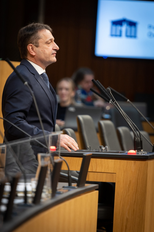 Nationalratsabgeordneter Klaus Fürlinger (ÖVP) am Rednerpult