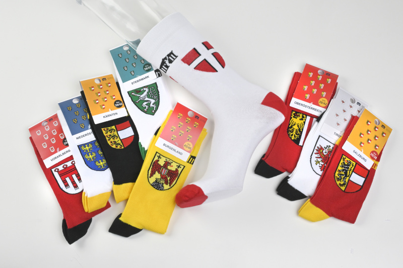 Socken mit Bundesländerwappen