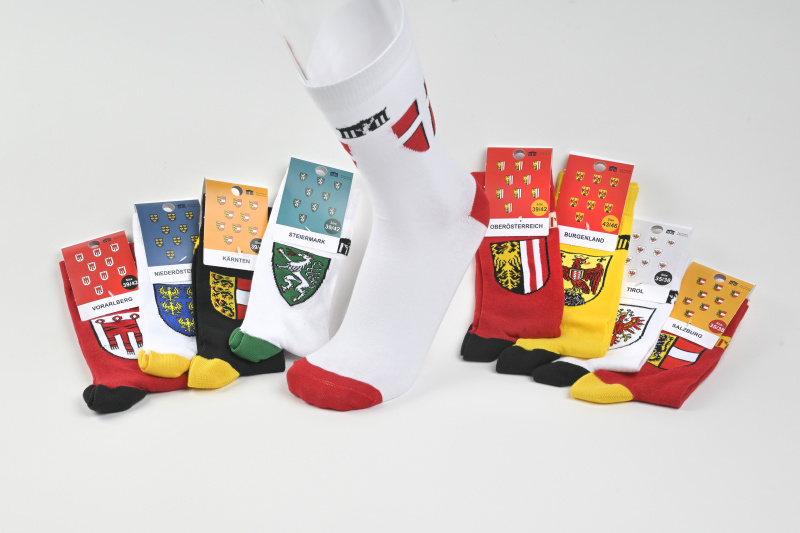 Socken mit Bundesländerwappen