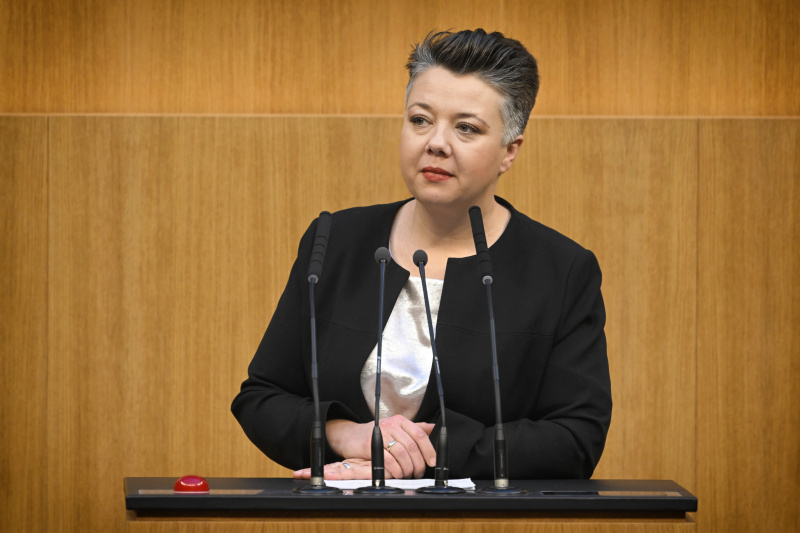 Am Rednerpult: Nationalratsabgeordnete Olga Voglauer (GRÜNE)