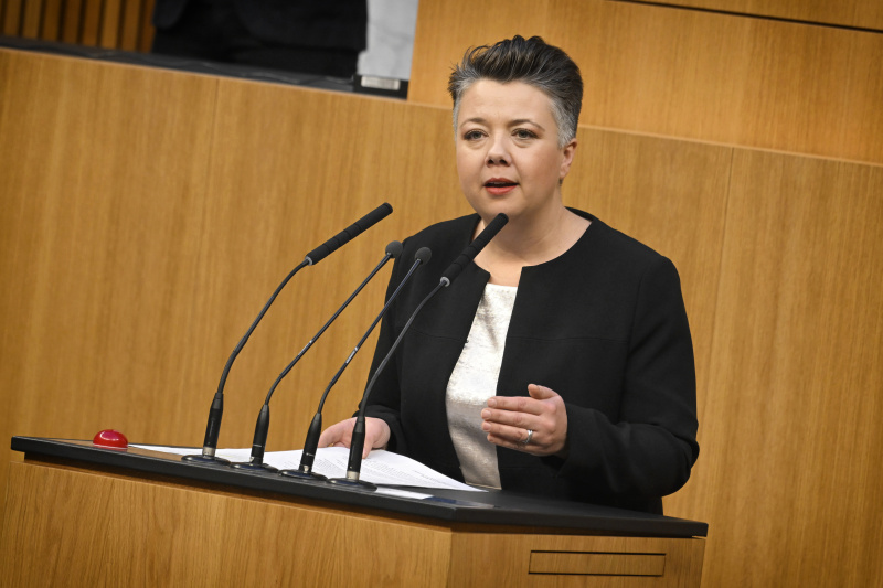 Am Rednerpult: Nationalratsabgeordnete Olga Voglauer (GRÜNE)