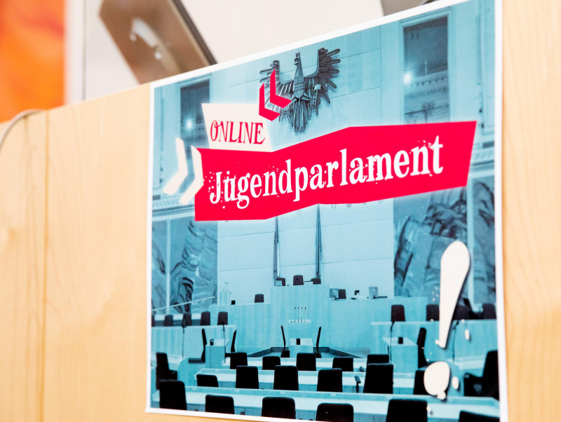 Hinweisschild Jugendparlament