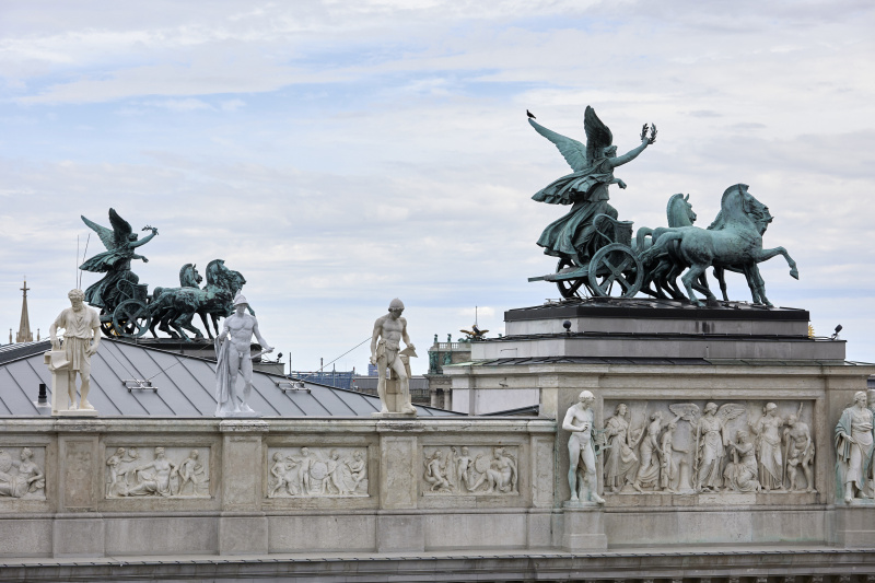 Blick auf das Parlamentsdach von der Reichsratsstraße 9
