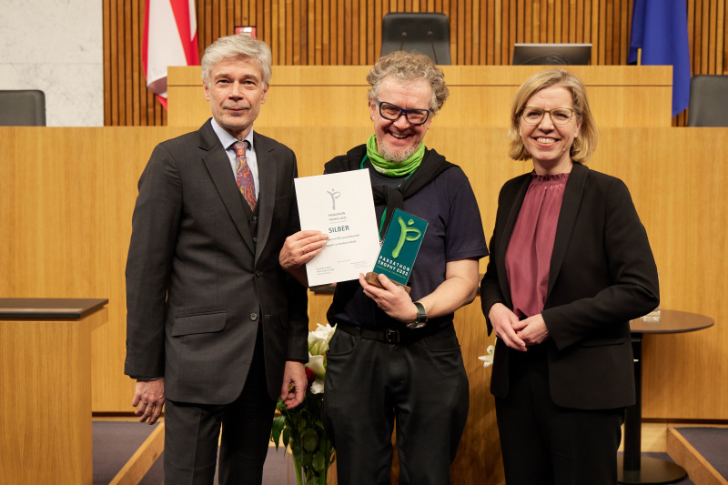 Überreichung der Auszeichnungen an die Gewinner:innen des passathon in der Kategorie „Silber“