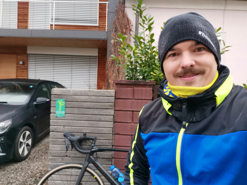 Selfie von Gerhard Mayrhofer mit Fahrrad