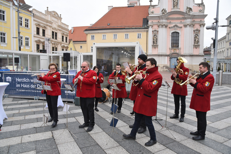 Musikalische Untermalung durch das Bläserensemble der Stadtkapelle St. Pölten