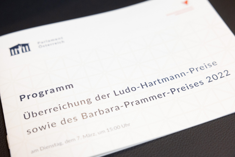 Programmheft zur Preisverleihung