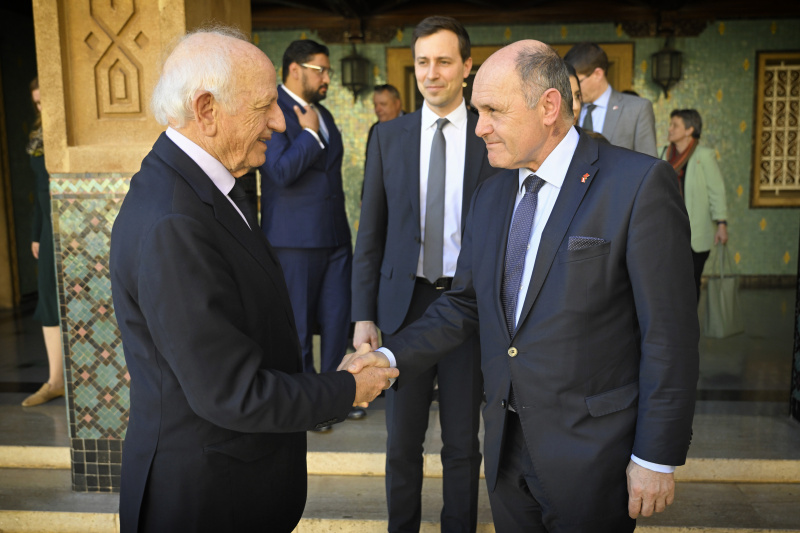 Von links: André Azoulay, Nationalratspräsident Wolfgang Sobotka (ÖVP)