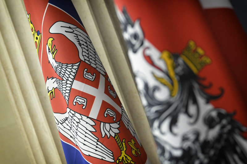 Flaggen im Empfangssalon