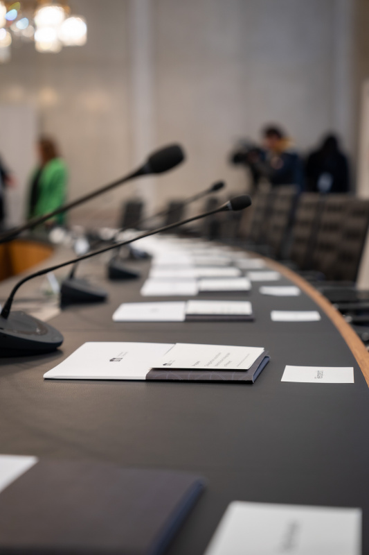 Sitzplatz mit Mikrofon