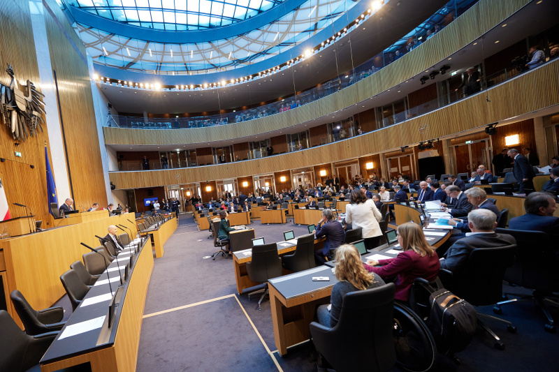 Seitlicher Blick ins Plenum