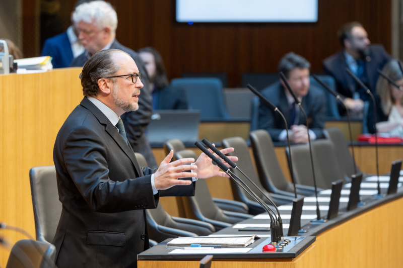 Anfragebeantwortung durch Außenminister Alexander Schallenberg (ÖVP)