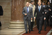 Von links: Nationalratspräsident Wolfgang Sobotka (ÖVP), Präsident der Republik Polen Andrzej Sebastian Duda