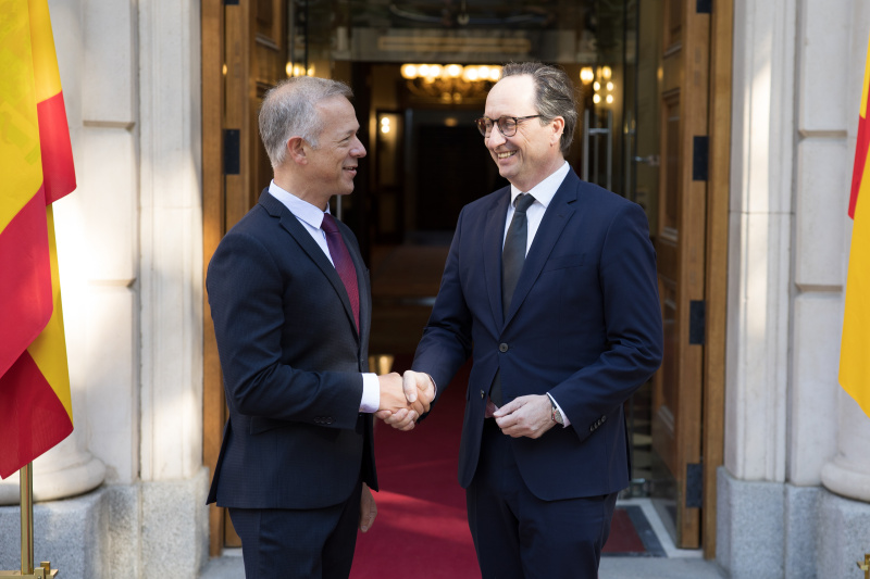 Von links: Spanischer Senatspräsident Ander Gil García, Bundesratspräsident Günter Kovacs (SPÖ)