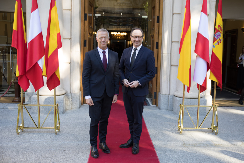 Von links: Spanischer Senatspräsident Ander Gil García, Bundesratspräsident Günter Kovacs (SPÖ)