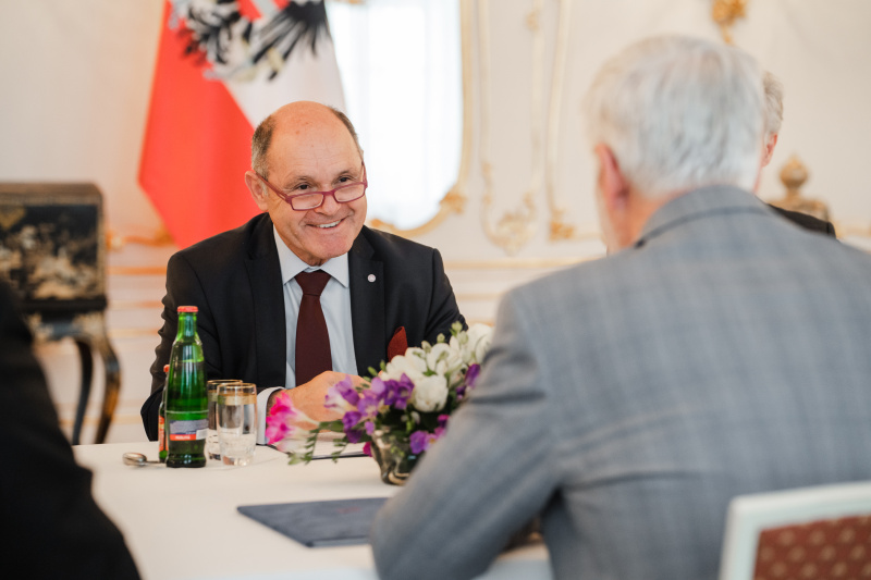 Treffen zwischen dem tschechischen Präsidenten Petr Pavel und Nationalratspräsident Wolfgang Sobotka (ÖVP)
